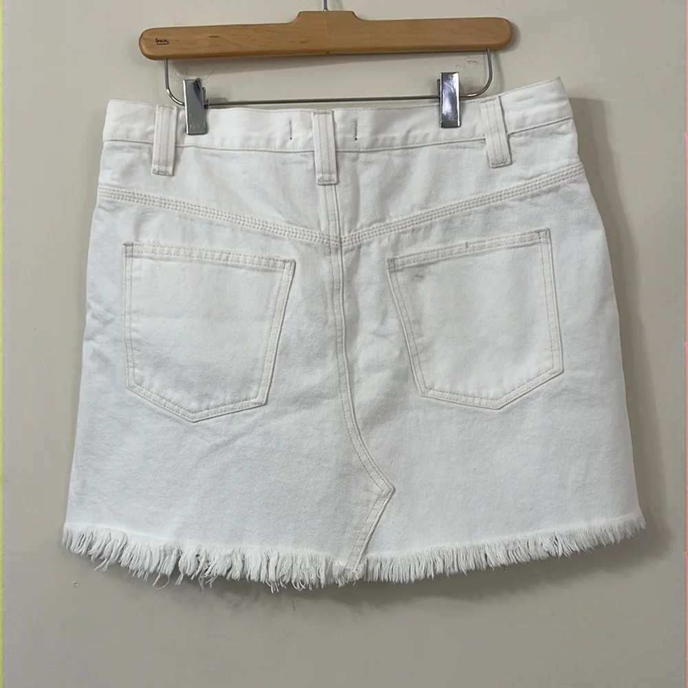 NEW Free People Side Car Mini Skirt White Clay Size 30